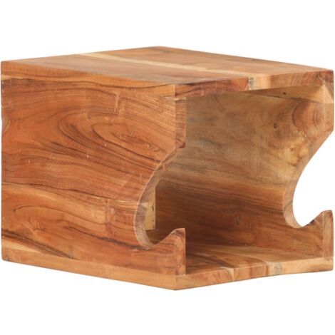 Vidaxl – Support mural pour 1 vélo – Bois d'acacia massif – Dimensions 35x25x25 cm – Convient aux vélos à barre transversale droite