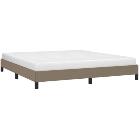 vidaXL Cadre de lit sans matelas taupe 160x200 cm tissu (1/5)