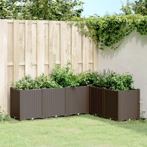 Jardinière marron 160x120x53 cm polypropylène vidaXL (1/5)