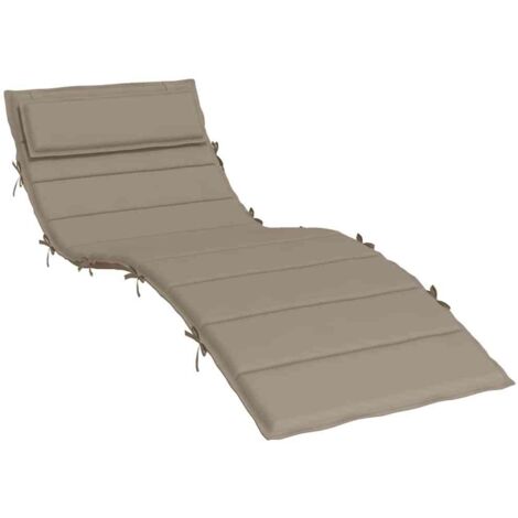 vidaXL Coussin de chaise longue taupe 180x60x4 cm tissu oxford