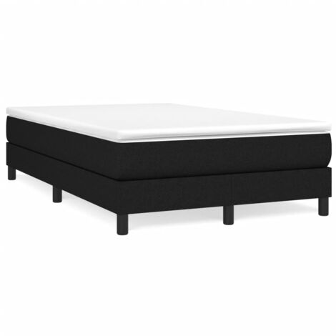 vidaXL Sommier à lattes de lit avec matelas noir 120x190 cm tissu (1/5)