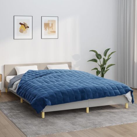 Vidaxl – Couverture lestée 200x200 cm 9 kg – Tissu microfibre 100 % polyester brossé – Perles de verre hypoallergéniques pour confort optimal