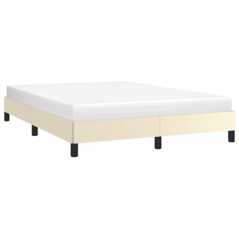 Cadre de lit sans matelas crème 140x190 cm similicuir vidaXL (1/5)
