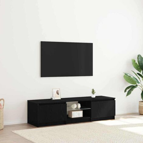 Meuble TV Chêne noir 140 x 38,5 x 36 cm Bois d'ingénierie vidaXL