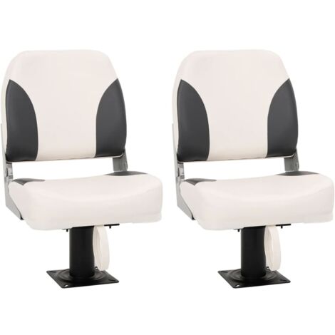 vidaXL Siège de bateau pliable lot de 2 dossier bas