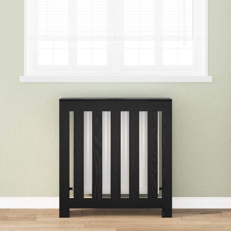 Vidaxl – Cache-radiateur en bois d'ingénierie chêne noir 78 x 20 x 82 cm – Design moderne pour dissimulation esthétique – Usage intérieur uniquement