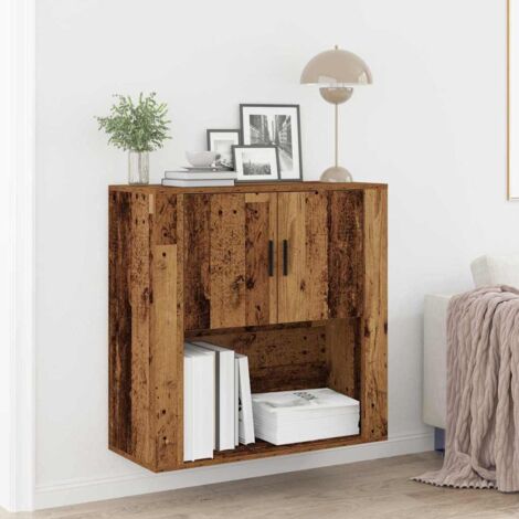 Meuble mural Bois ancien 80 x 33 x 80 cm Bois d'ingénierie vidaXL
