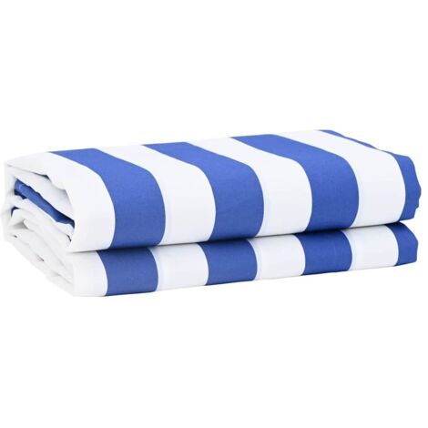 vidaXL Toile de rechange pour auvent Bleu et Blanc 1000 x 160 cm
