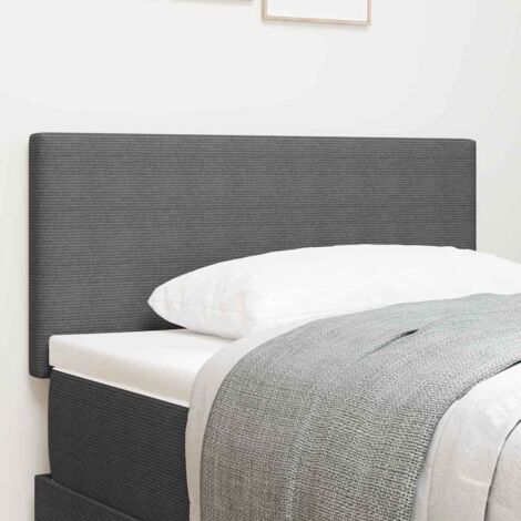 Tête de lit avec tête de lit Gris clair 80 cm Tissu côtelé vidaXL