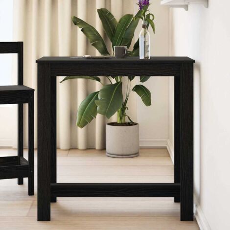 Vidaxl – Table de bar en bois d'ingénierie chêne noir 102 x 50 x 103,5 cm – Surface texturée – Assemblage simple – Finition mate résistante