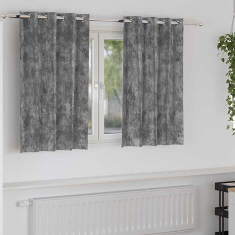Rideau avec des rideaux 2 pcs Gris 140 x 140 cm Velours vidaXL