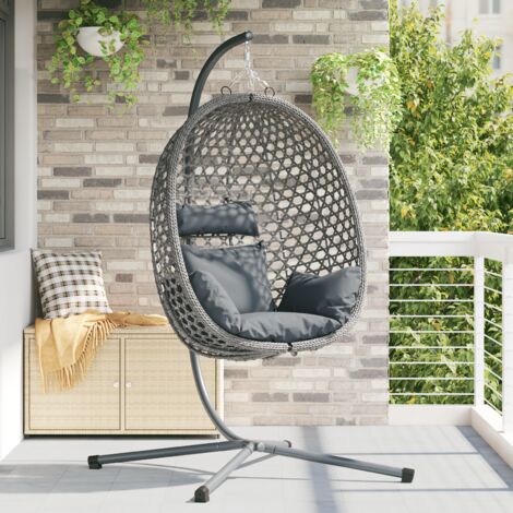 Chaise suspendue anthracite et gris 104 x 100 x 191 cm vidaXL