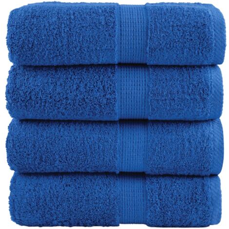 Serviettes d'invité de qualité supérieure SOLUND 4 pcs bleu vidaXL