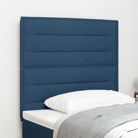 vidaXL Tête de lit Design Lignes Bleu 80 cm Tissu