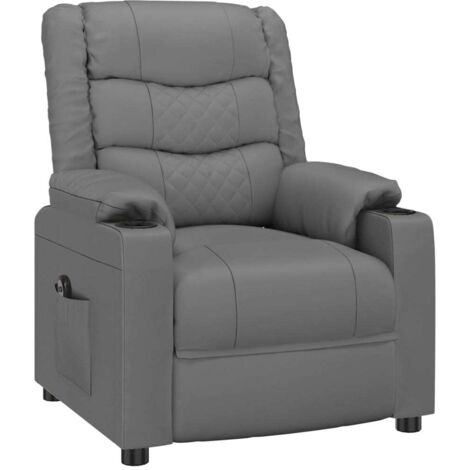 Fauteuil inclinable électrique Gris Similicuir vidaXL (1/5)