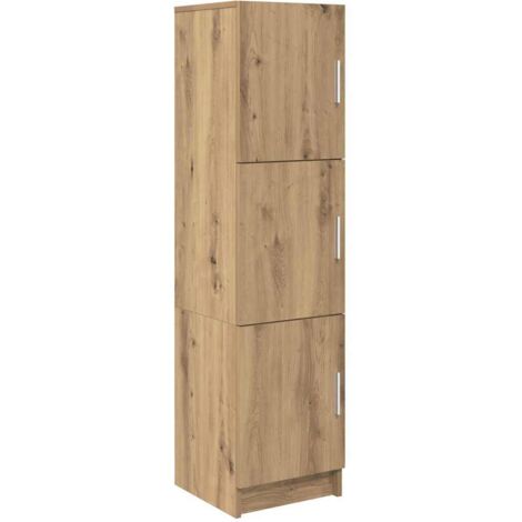 Vidaxl – Meuble de rangement en bois d'ingénierie chêne artisanal 31,5 x 32 x 124 cm – Avec porte – Pour salon et salle à manger
