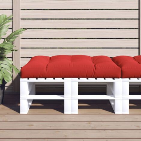 Coussin de palette rouge 120x80x12 cm tissu vidaXL