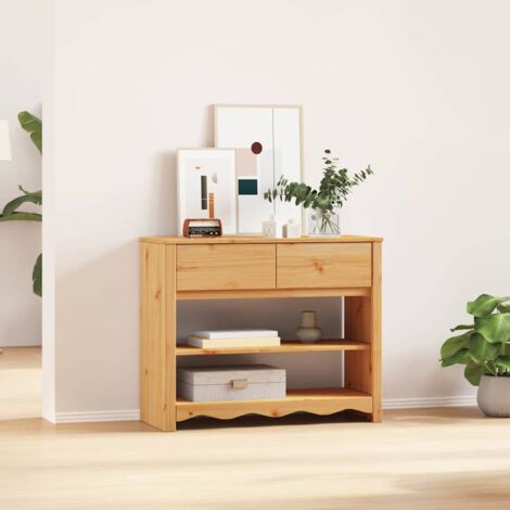 vidaXL Table console avec tiroir Drammen Chêne 89,5 x 37 x 73 cm (1/5)