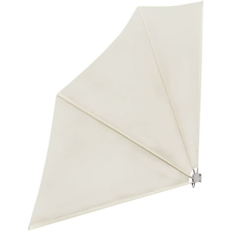 Vidaxl – Auvent latéral pliable crème 140x140 cm – Polyester imperméable – Cadre en acier enduit – Paravent de balcon décoratif