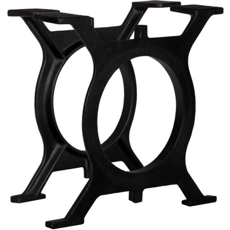 Pied de table basse 2 pcs Cadre en O Fonte vidaXL