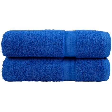 vidaXL Premium Hand Towels "SOLUND" 2 pcs Blue 50x100 cm 600 gsm