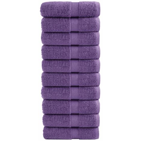 Serviettes d'invité de qualité supérieure SOLUND 10 pcs violet vidaXL