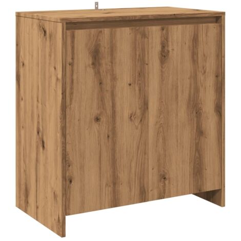 Vidaxl – Buffet chêne artisanal 70x41x75 cm – Bois d'ingénierie durable – Espace de rangement élégant – Fixation murale incluse