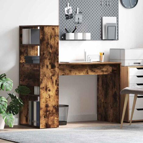 Bureau Chêne fumé 113 x 54 x 120 cm Bois d'ingénierie vidaXL