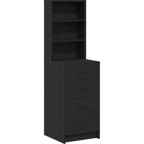 Haut Armoire Chêne noir 40 x 41 x 135 cm Bois d'ingénierie vidaXL