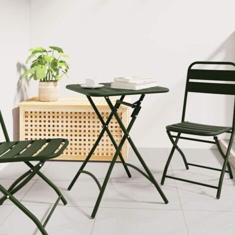 vidaXL Table bistrot Vert foncé 55 x 55 x 72,5 cm (1/5)