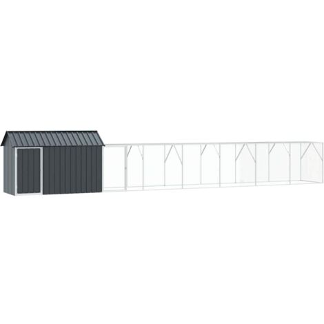 Cage pour oiseaux avec stockage Anthracite 821.5 x 111 x 142 cm vidaXL