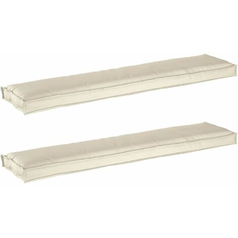 Set de coussins de palette 2 pcs Crème 180 x 40 x 8 cm vidaXL (1/5)