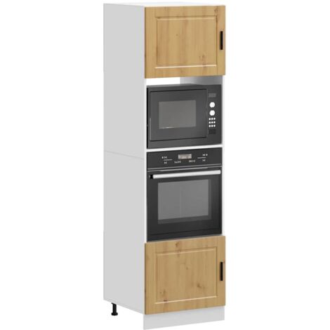 Armoires de four 2 pcs Porto chêne artisanal bois d'ingénierie vidaXL