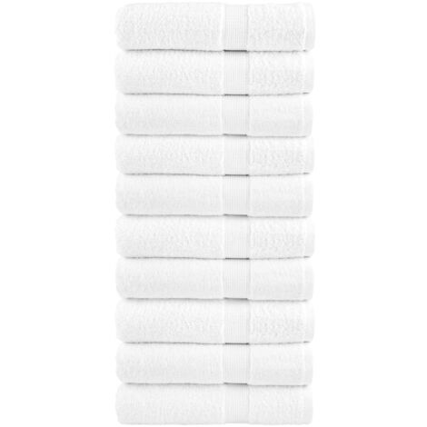 Essuie-mains de qualité supérieure SOLUND 10 pcs blanc 600 g/m² vidaXL