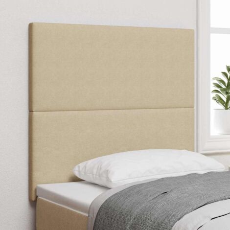 Tête de lit Vert gris clair 100 cm Tissu côtelé vidaXL