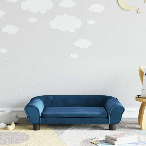 Canapé pour enfants bleu 70x45x26 cm velours vidaXL