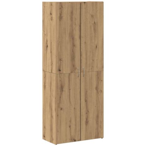 Vidaxl – Cabinet de bureau en bois d'ingénierie 60 x 32 x 152,5 cm – Design moderne avec portes à charnières – Étagères de rangement généreuses (1/5)