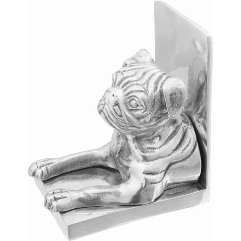 Serre-livres 2 pcs Argent 12 x 15 x 18 cm Aluminium vidaXL (1/5)