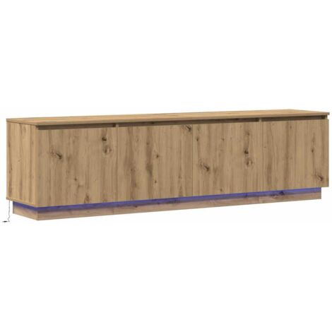 Meuble TV 180 x 38 x 49 cm Chêne artisanal Bois d'ingénierie vidaXL