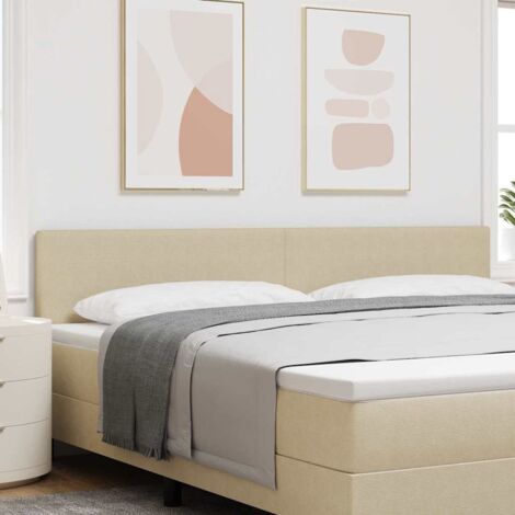Tête de lit Vert gris clair 200 cm Tissu côtelé vidaXL