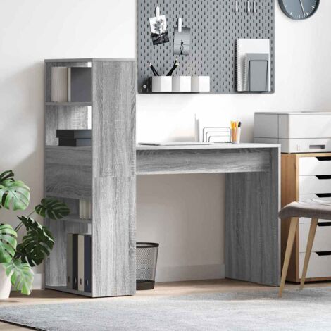 Bureau Sonoma gris 113 x 54 x 120 cm Bois d'ingénierie vidaXL