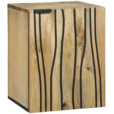 Meuble sous lavabo avec porte Marron et Noir 38 x 33.5 x 48 cm vidaXL (1/5)