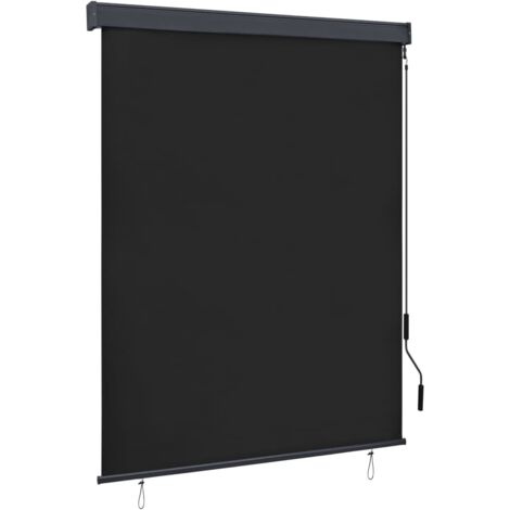 Vidaxl – Store roulant extérieur 140x250 cm – Tissu polyester respirant avec revêtement PA – Barre en aluminium pour rigidité – Mécanisme à manivelle