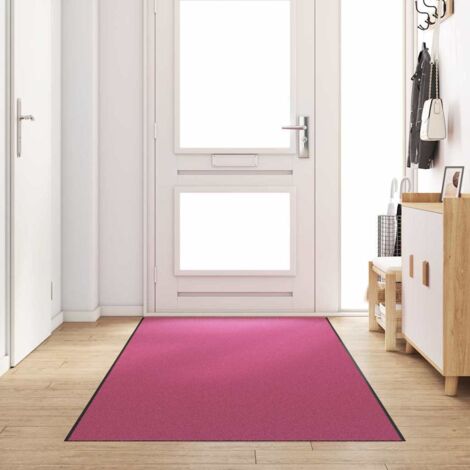 vidaXL Tapis d'entrée Rose et Noir 120 x 350 cm 100% Polyamide