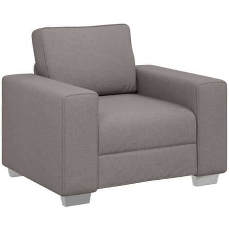 vidaXL Fauteuil Taupe 100 cm tissu (1/5)