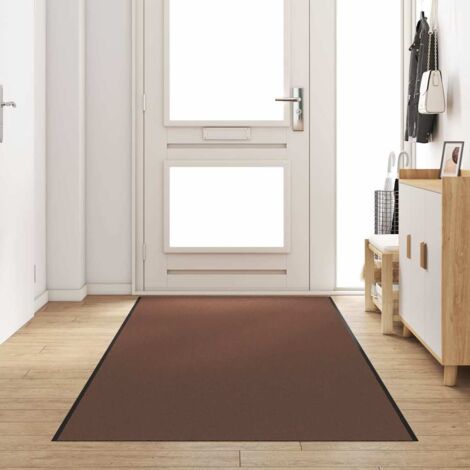 Tapis d'entrée Autre Marron et Noir 120 x 350 cm vidaXL