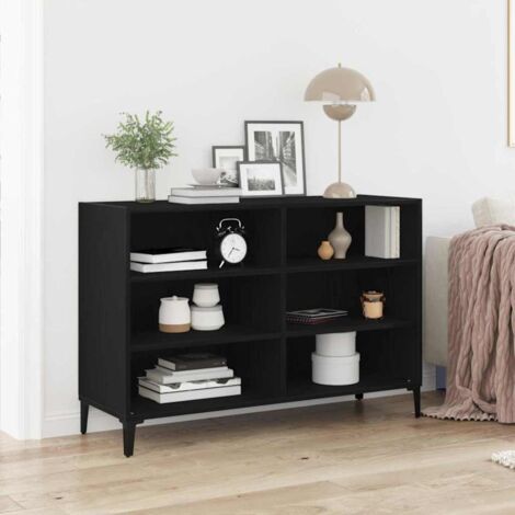 Buffet Chêne noir 103,5 x 35 x 70 cm Bois d'ingénierie vidaXL (1/5)