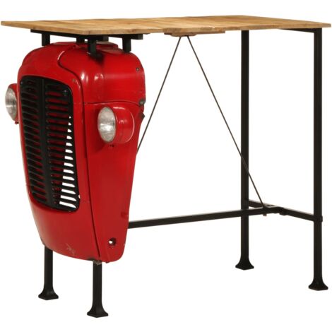Table de bar forme de tracteur bois de manguier massif vidaXL (1/5)