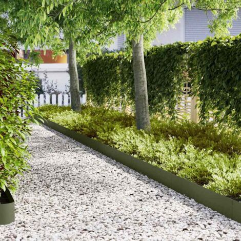 Bordure de Pelouse 30 pcs Vert olive 100 x 0.05 x 20 cm vidaXL