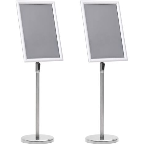 Supports de posters 2 pcs Argent 45 x 33 x 88 cm vidaXL